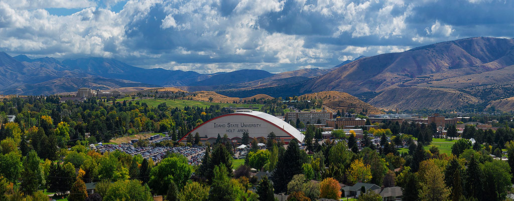 Pocatello landscape with Idaho state university